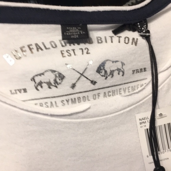 Buffalo David Bitton Men’s Tee In L/G NWT in White - Picture 5 of 11
